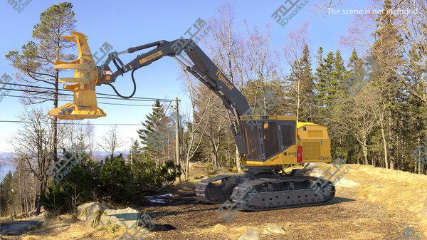 images/goods_img/20210312/Tigercat 855D Tracked Feller Buncher Dirty 3D model/5.jpg